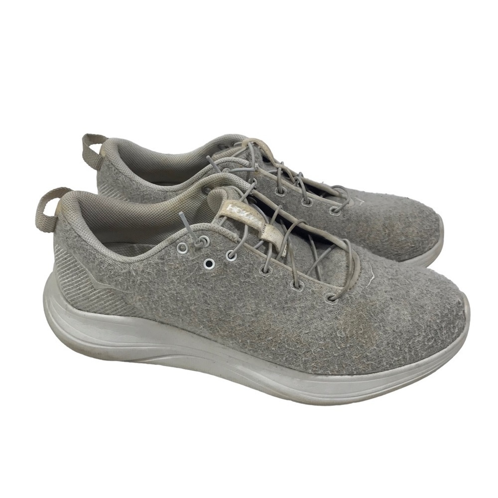Hoka One One Women's Hapuna Wool Flow Sneakers, Size 7.5 , Gray
